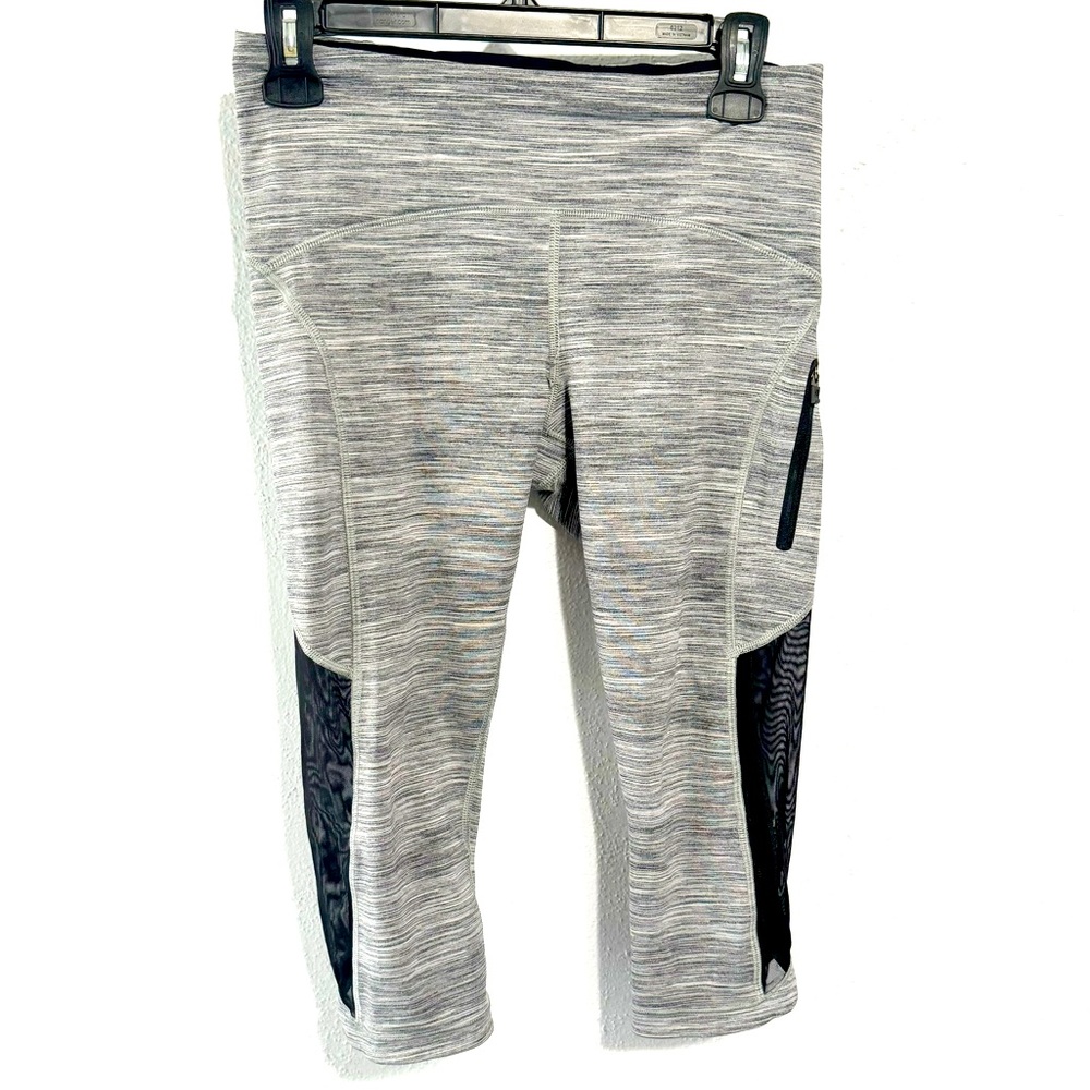 Lululemon sun runner crop space dye gray size 6